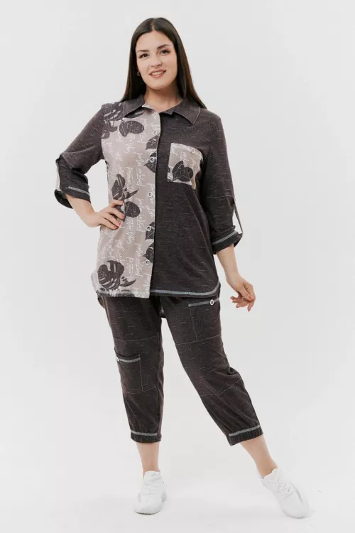 Брюки 82411 коричневый последний размер