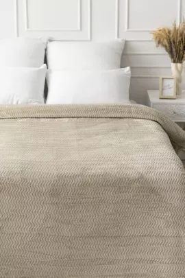 Океан(беж) Плед велсофт