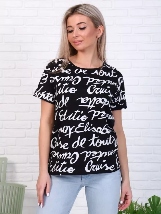 Футболка женская 6-196 (черный)