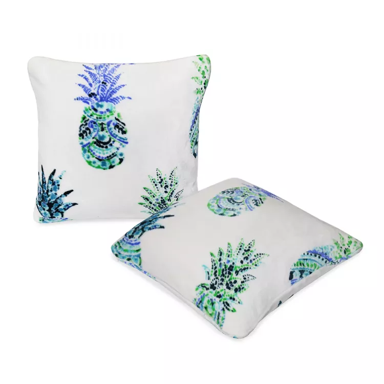 Ананасы наволочка декоративная велсофт
