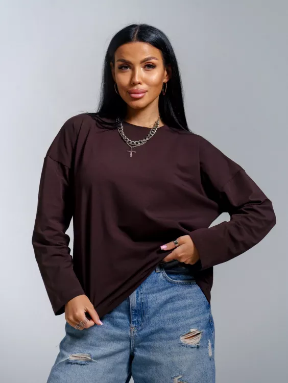 Лика(шоколад) лонгслив