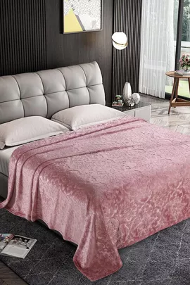 Плед Велсофт Жаккард - Пудра