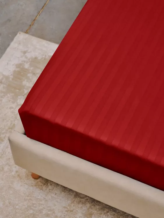 Простыня Микрофибра Страйп - Красный