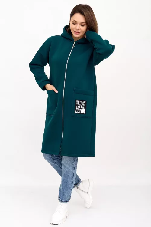 Толстовка женская 9866 (темно зеленый)