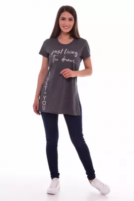 Туника женская 6-140 (антрацит-меланж)