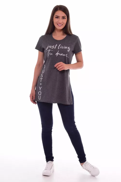 Туника женская 6-140 (антрацит-меланж)