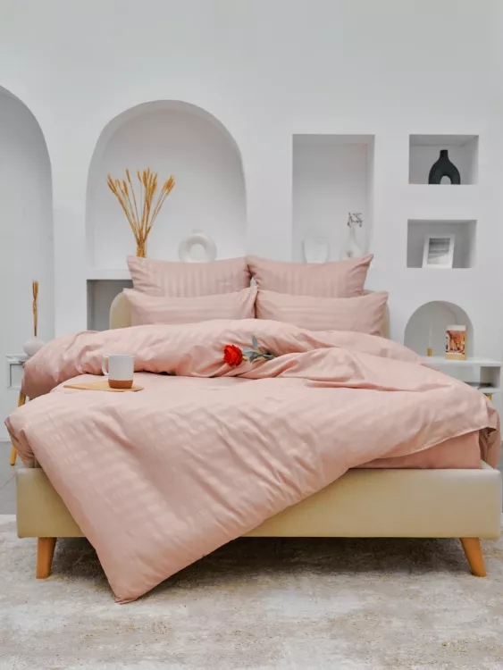 КПБ Микрофибра-Страйп - Пудра