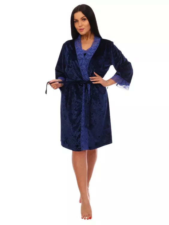 Пеньюар женский "Малахит" синий