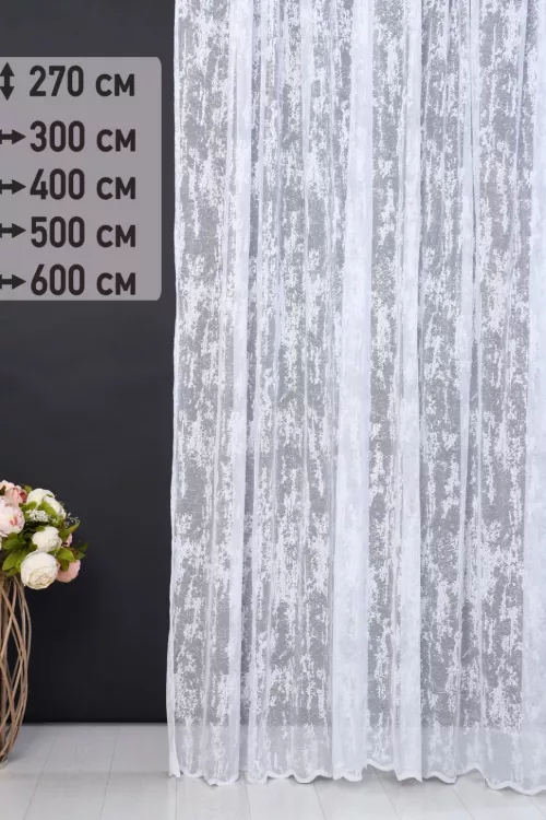 Тюль 78035 Мрамор белый последний размер