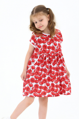 Платье Киска с карманами 33066 маки