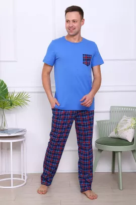 Карл (синий) комплект (футболка+брюки)