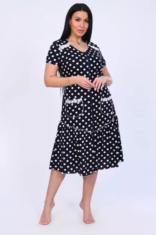 Халат Глаша темно-синий последний размер