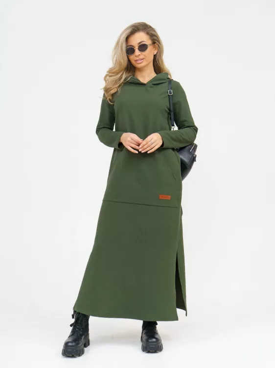 Платье 865 хаки последний размер