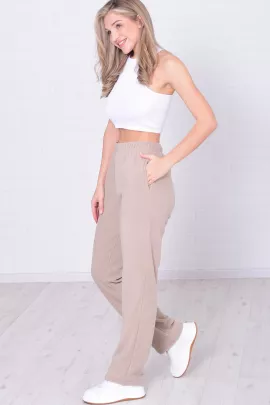 Брюки женские 8-048г (бежево-серый)