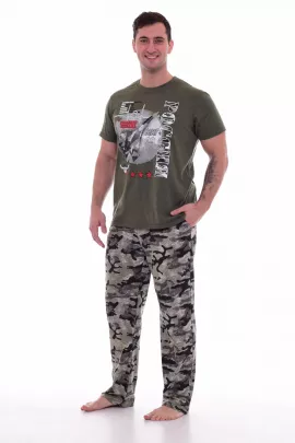 Пижама мужская 9-127а (хаки-меланж), МИГ-29