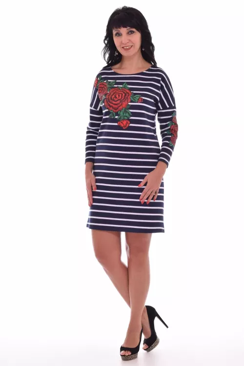*Платье женское Ф-1-05а Розали (тёмно-синий)
