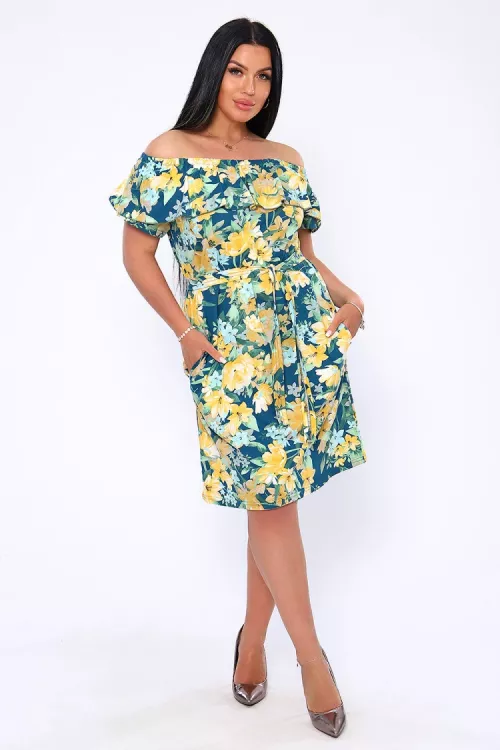 Платье 71070 зеленый последний размер