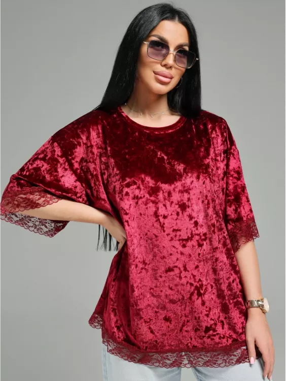 Андреа футболка женская (бордо)