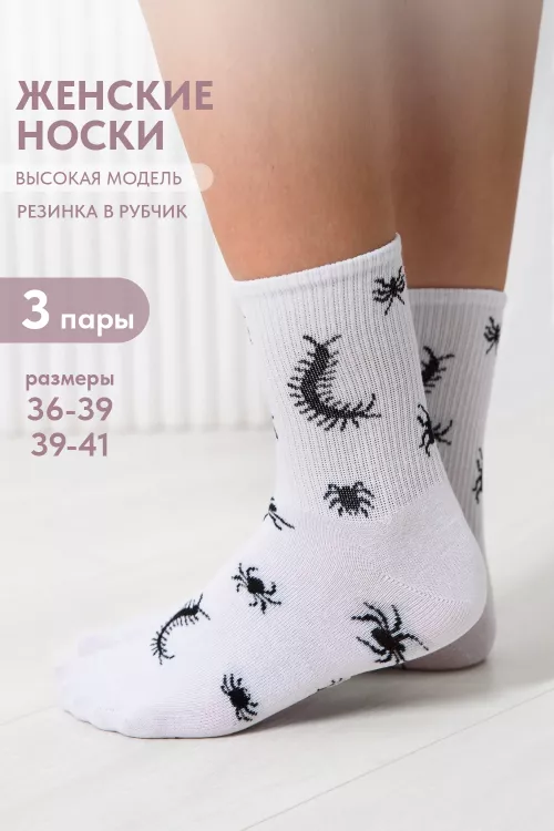 Носки женские Сороконожка (набор 3 пары)