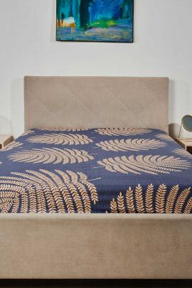 Простыня бязь на резинке - Листья папоротника