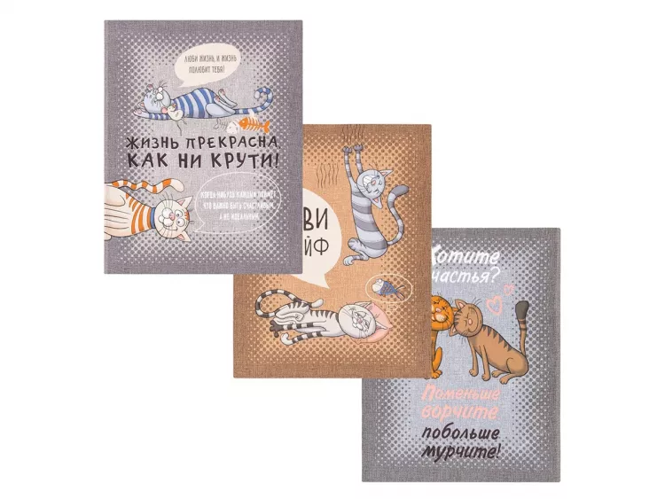 Набор полотенец "Кошачьи тайны" рогожка