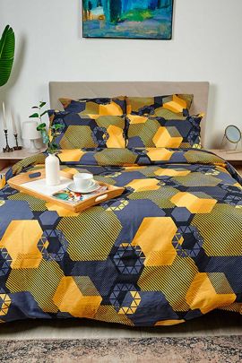 КПБ бязь Премиум - Золотые шестигранники