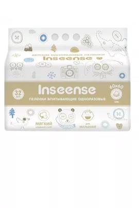 Пеленки одноразовые Inseense 60х60 (32 шт)