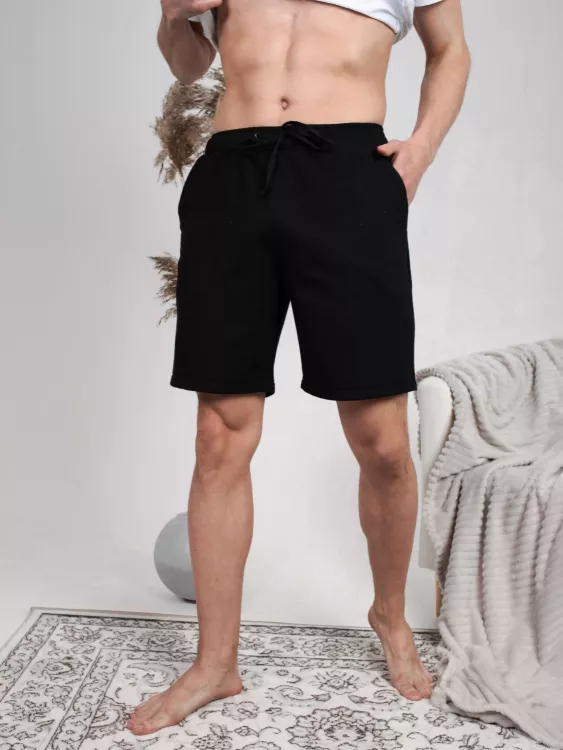 Шм-02 НСД Шорты мужские (футер) Чёрный