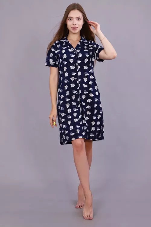 Халат 35277 синий последний размер