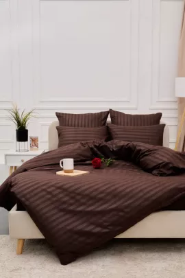 КПБ Микрофибра-Страйп - Шоколад