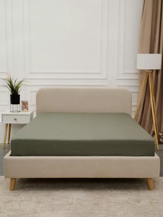 Простыня Микрофибра Страйп - Хаки