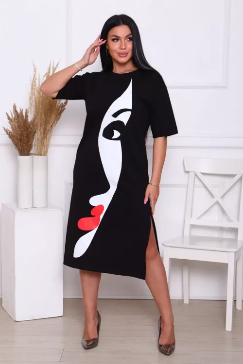 Платье 96242 черный последний размер