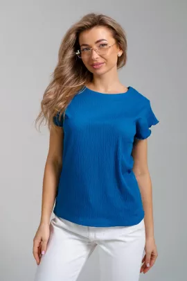 БЖ-07 НСД Блузка женская (хлопок жатка) Бирюзовый