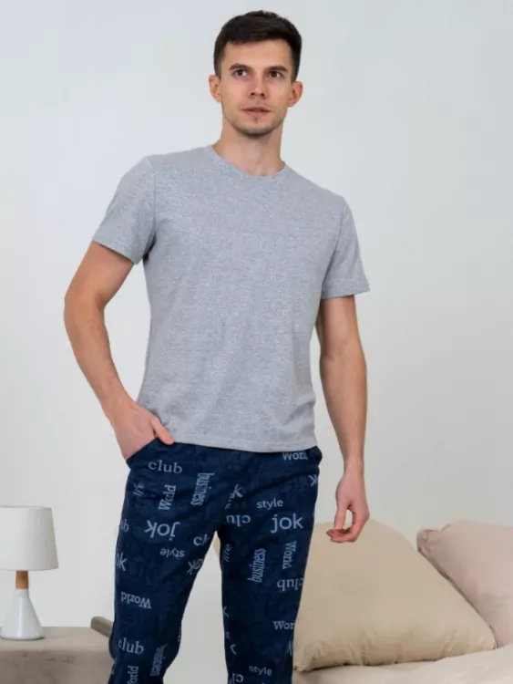 Фм-04 НСД Футболка мужская (кулирка ) Светло-серый меланж