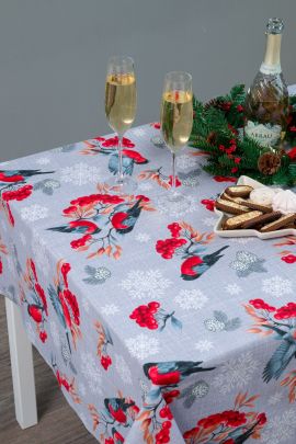 Скатерть Снегири и рябина