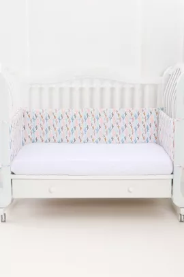 Бортик в кроватку четырехсторонний арт БРК35/ламы