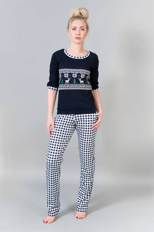 Женский домашний костюм с брюками 21