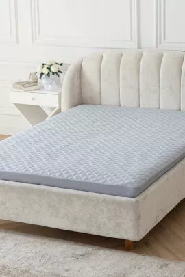 Наматрасник у/степ синтепон с бортом 30 микрофибра(серый)