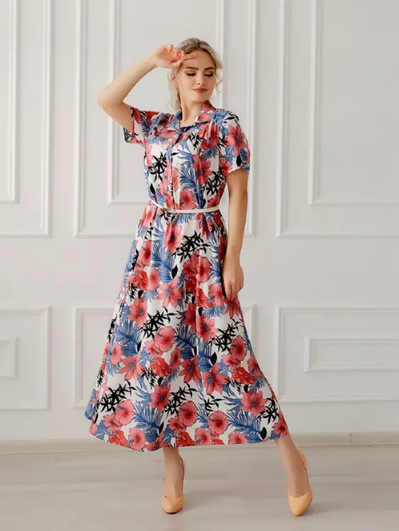 Платье Мальдивы красный последний размер