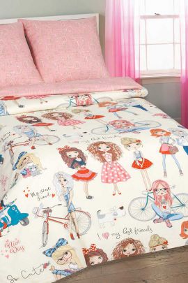 КПБ поплин 1,5 сп. с 1 нав. 70*70 с детским рисунком (молния) - Стиляги