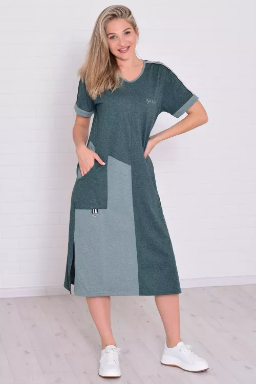Платье женское 4-111а (изумруд)
