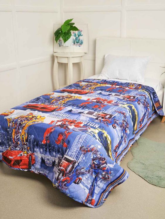 Покрывало бязь с детским рисунком - 15 - Роботы